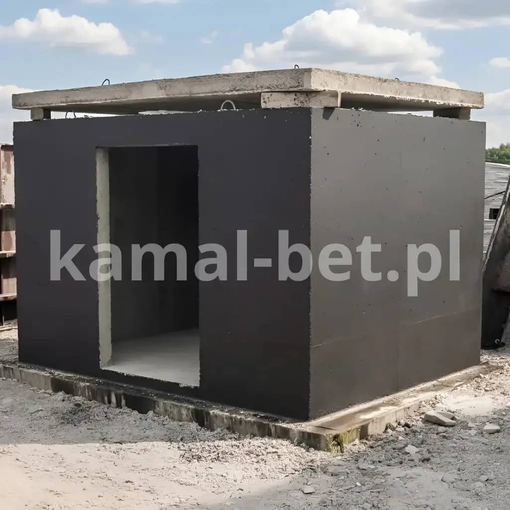 Betonowa piwnica z płaskim dachem z wejściem od dłuższej strony – (200x240x215cm) — miniatura 2