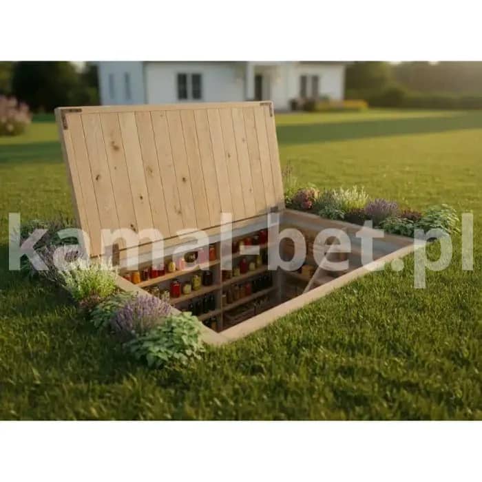 Betonowa piwnica z płaskim dachem z wejściem od góry – (340x240x220cm) — miniatura 7