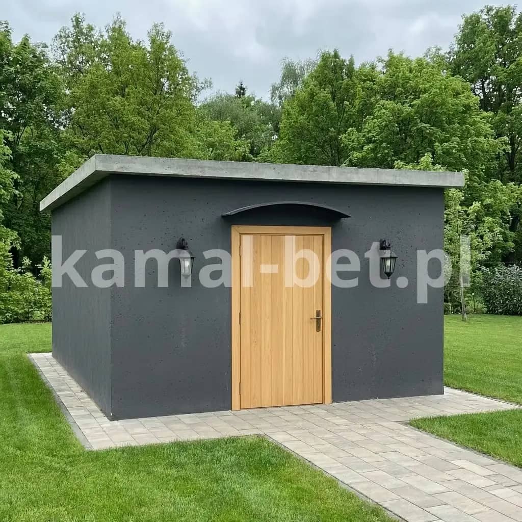 Betonowa piwnica z płaskim dachem z wejściem od dłuższej strony – (200x240x215cm) — miniatura 5