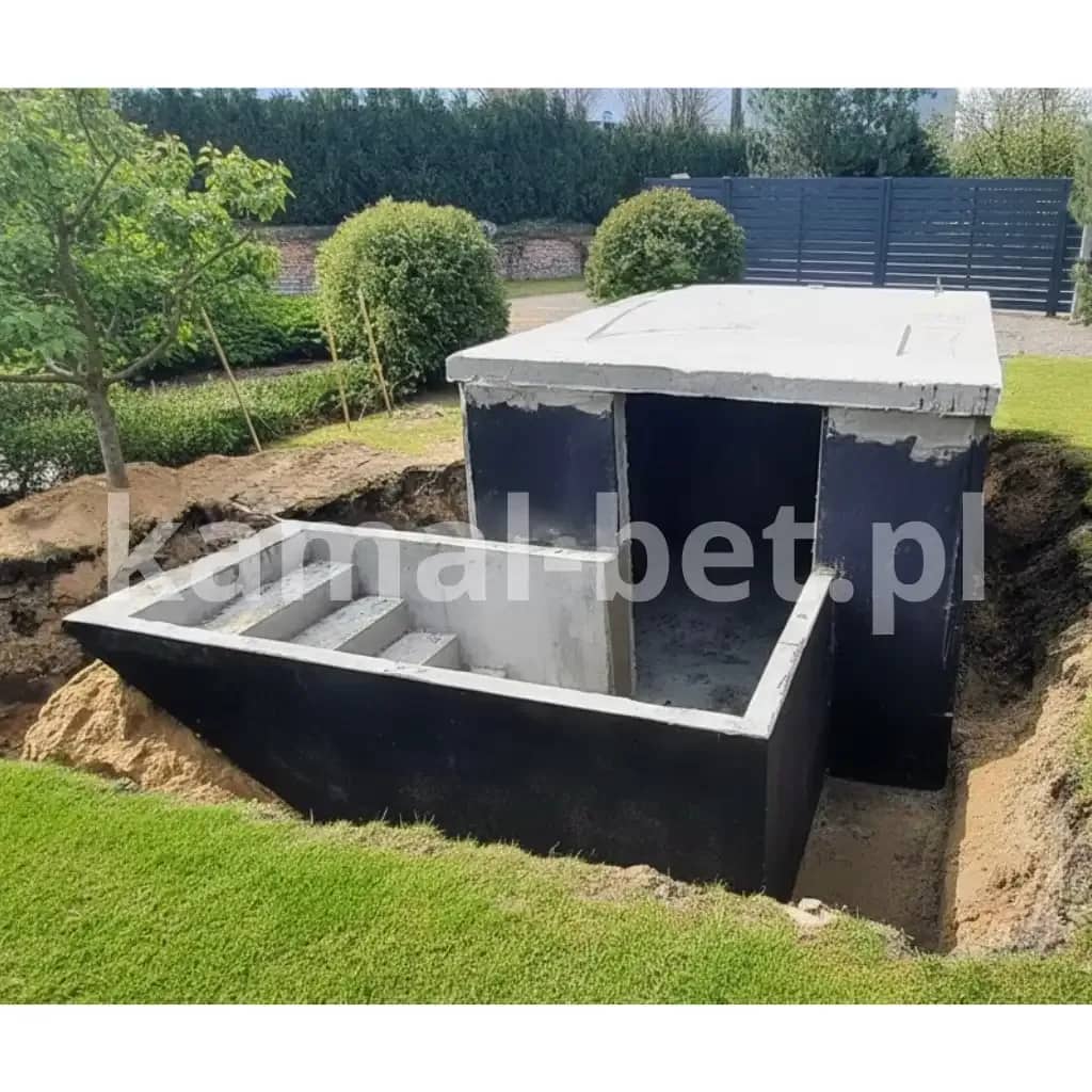 Betonowa piwnica z płaskim dachem z wejściem od dłuższej strony – (200x240x215cm) — miniatura 4