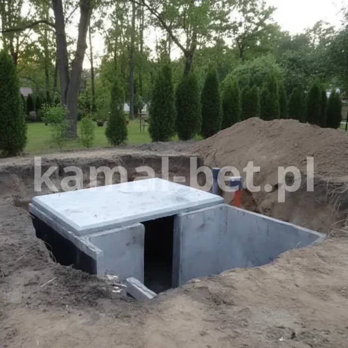 Betonowa piwnica z płaskim dachem z wejściem od dłuższej strony – (200x240x215cm) — miniatura 10